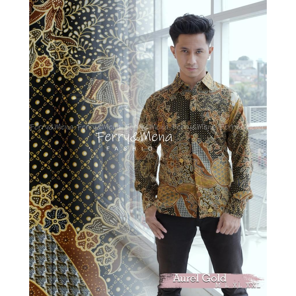Kemeja Lengan Panjang Batik Kondangan MOTIF LILING &amp; DAUN  by tokozahra27