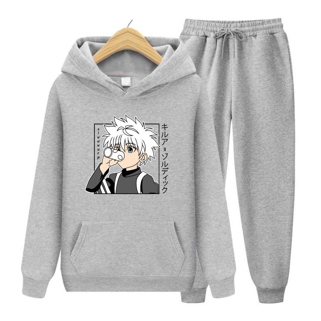 FenishaStore ANIME KILLUA X HUNTER Sweater Hoodie Atasan Dan Setelan Anak Usia 4-13Tahun Bisa Bayar Ditempat COD