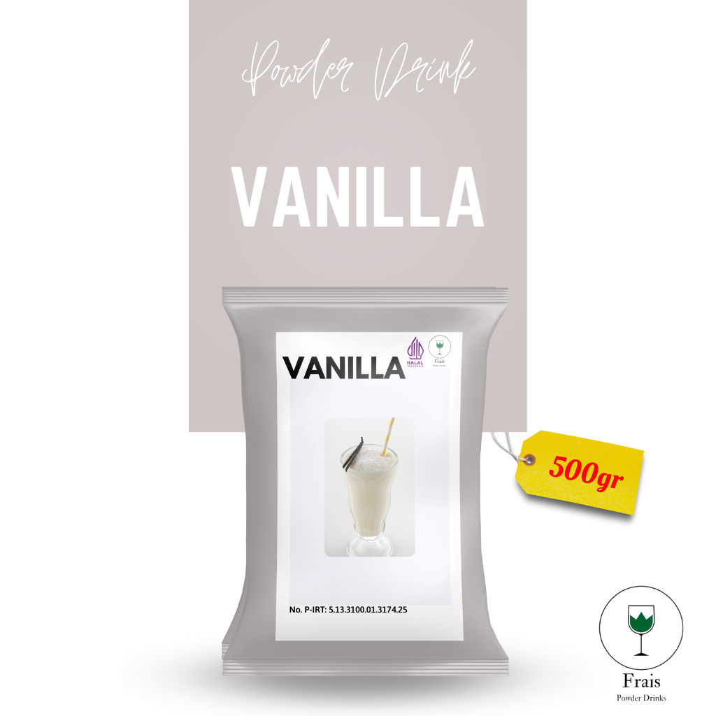 BUBUK MINUMAN RASA VANILLA 500GR / SERBUK MINUMAN ANEKA RASA / BUBUK MINUMAN KEKINIAN / MINUMAN INSTAN / DRINKS POWDER / SERBUK MINUMAN BOBA