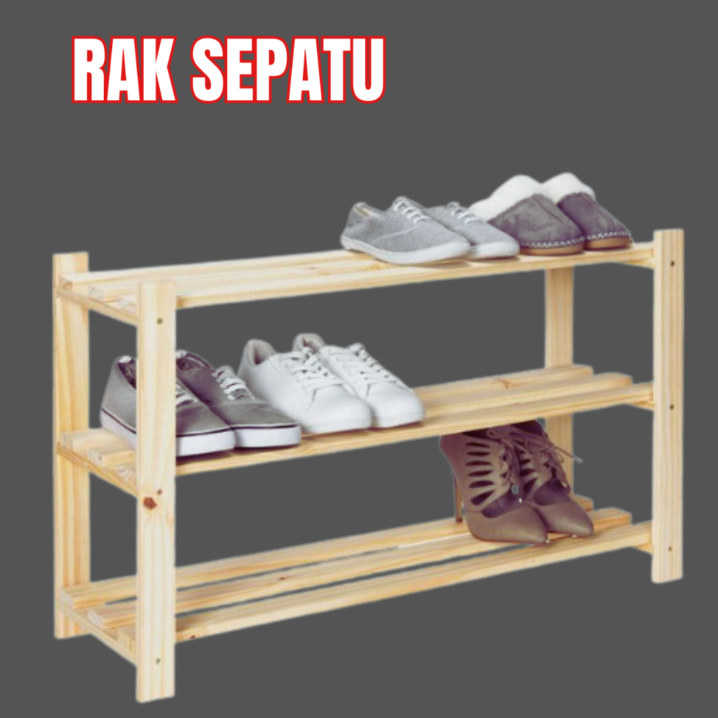 Rak Sepatu Kayu Minimalis Rak Serbaguna Rak DAPUR Minimalis Kayu Susun Penyimpanan