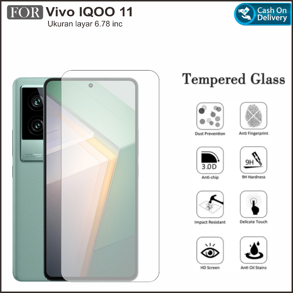 Tempered Glass Vivo IQOO 11 Anti Gores Pelindung Layar