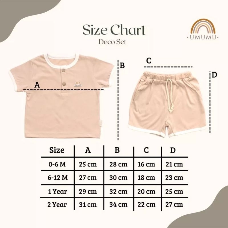 Umumu Deco Set/Baju Stelan Anak