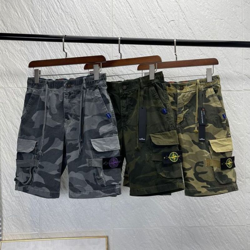 Celana pendek Cargo loreng stone island Unisex full teg