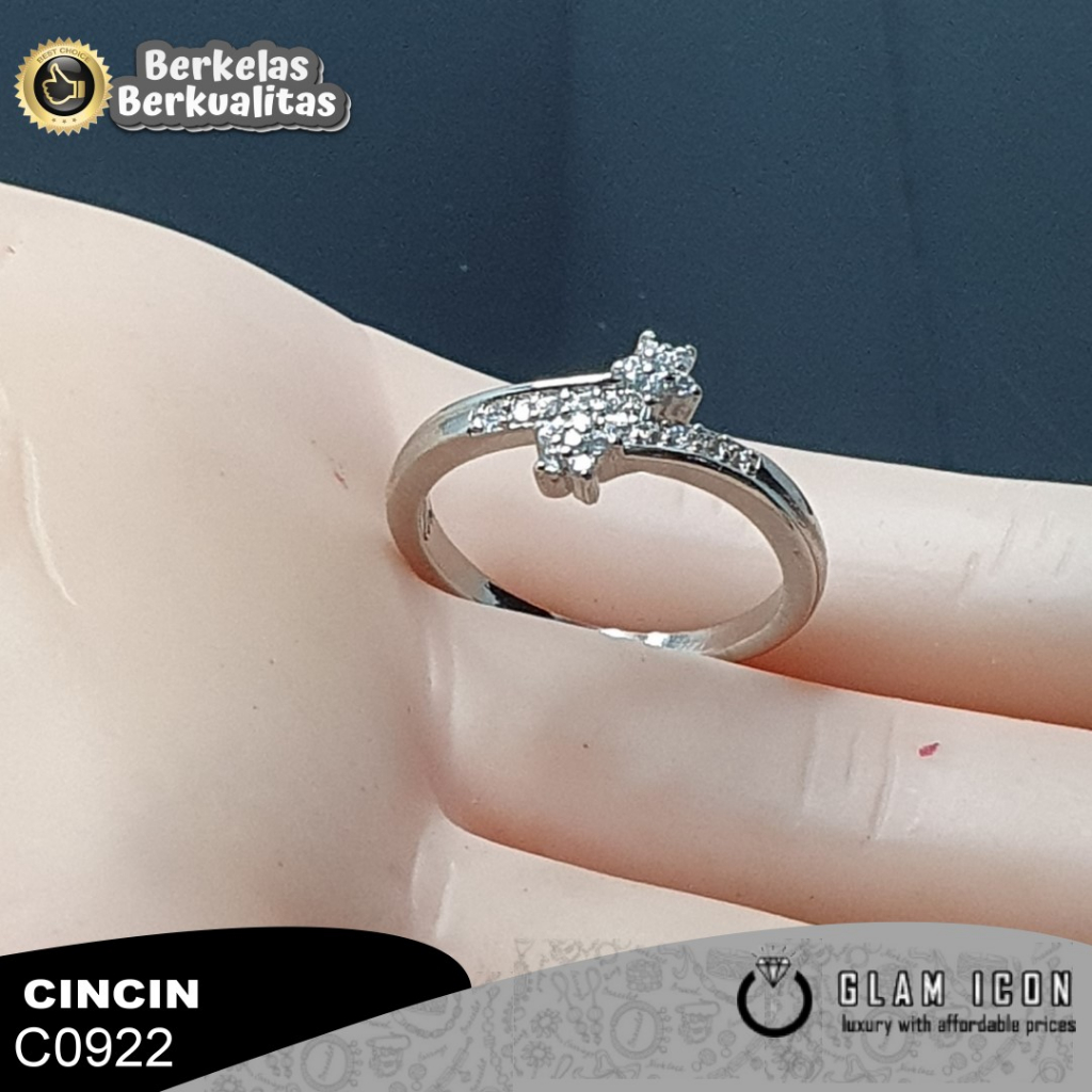 Cincin wanita mata simple tabur C0922 CCS