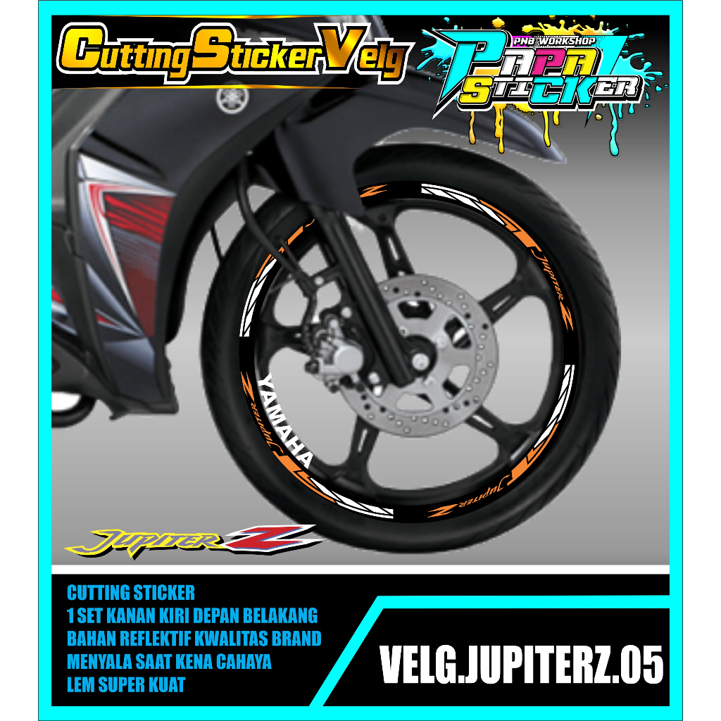 STIKER VELG JUPITER Z CUTTING STICKER VELG CUTTING VARIASI YAMAHA JUPITER Z LIS BAN/VELG 05