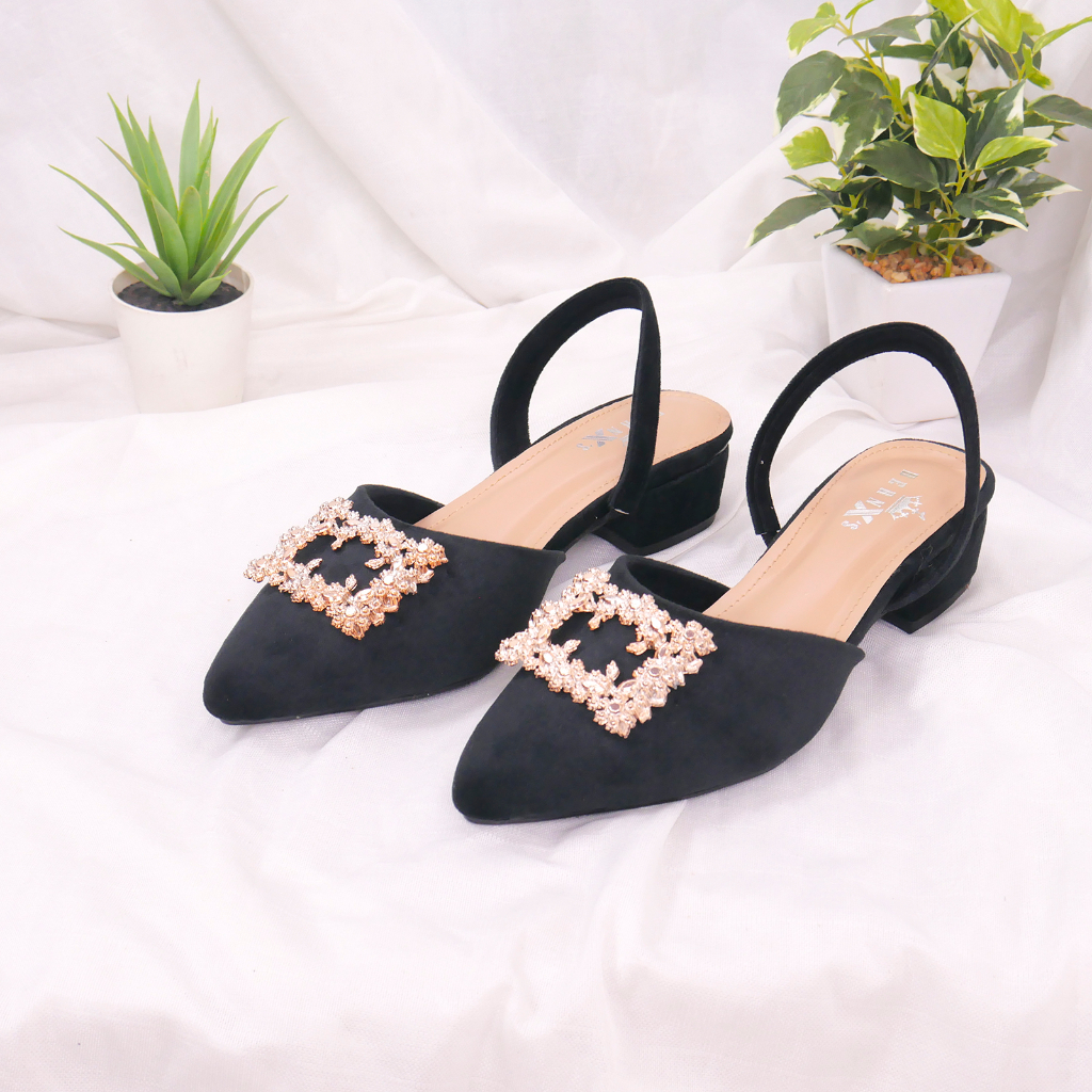 BernX's Shoes - Glady Sepatu Pesta Wanita Mules Heels / Hak 3 cm