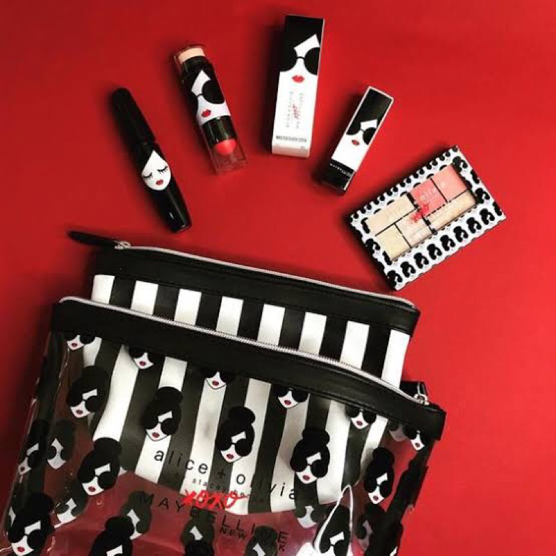 Alice Olivia x Maybeline Pouch Bag Cosmetic 2 in 1 Make Up Tas Kosmetik Pouch Serbaguna