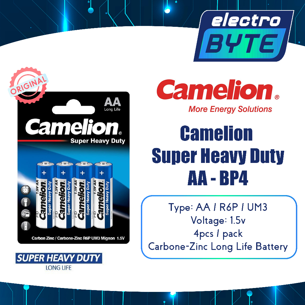 Camelion Baterai Super Heavy Duty AA Bp4 / Baterai AA Camelion Super Heavy Duty 4pcs / Baterai Camel