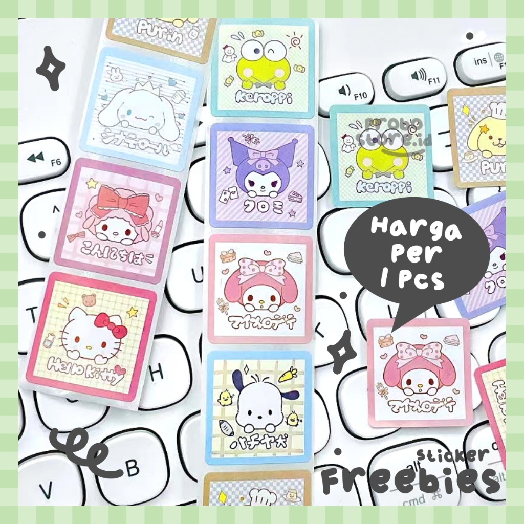 

(Per 1 pcs) Stiker Label Kartun lucu cute cocok untuk freebies