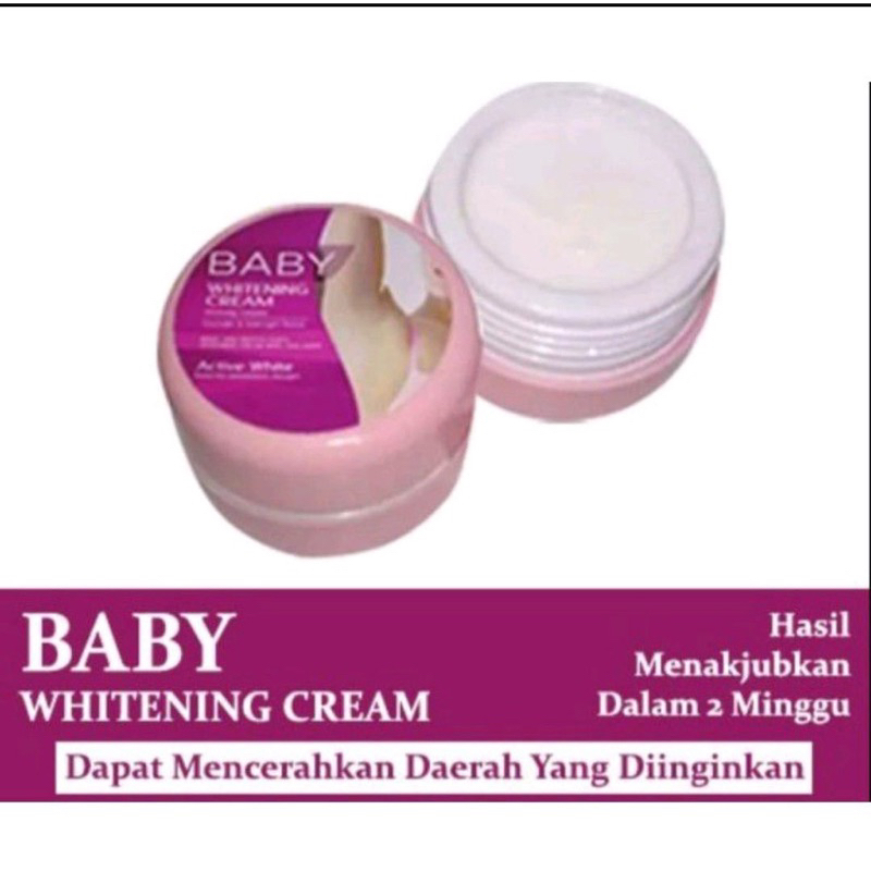 bgskinbukittinngu- Baby Whitening Krim - Cream Pemutih Badan, Ketiak, Leher,Pantat dan Selangkangan Sangat Ampuh