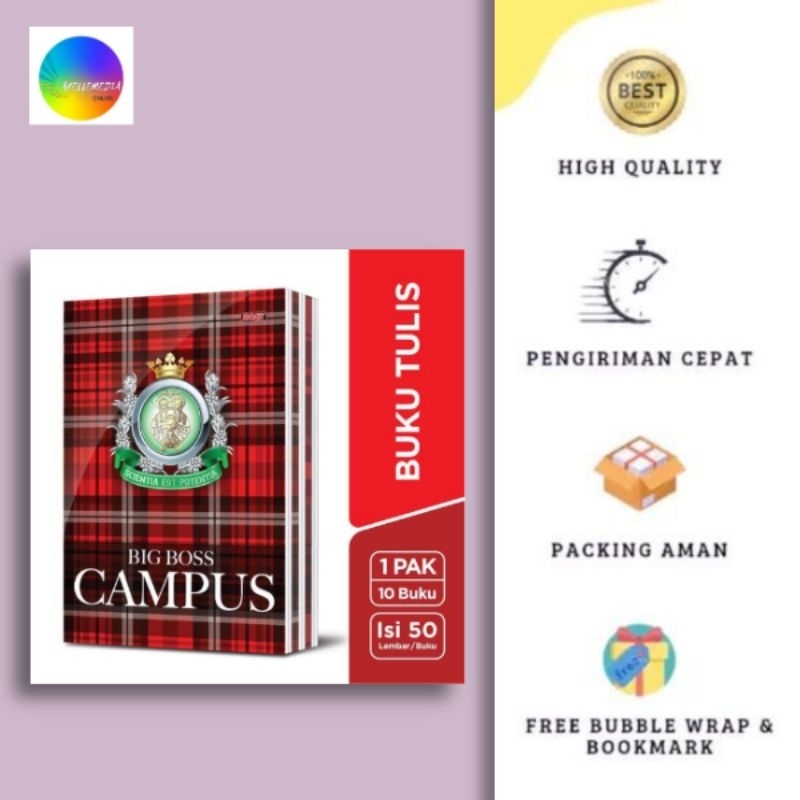 

BUKU TULIS BOXY SIDU BIG BOSS CAMPUS 50 ISI 10 BUKU (ORIGINAL PRODUK)