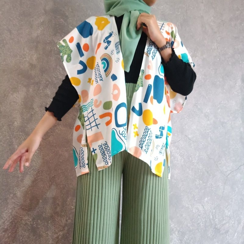 OUTER kardigan rompi vest RAYON MOTIF