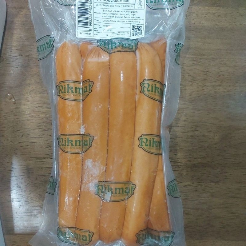 

sosis sapi 21 cm. premium 1 kg