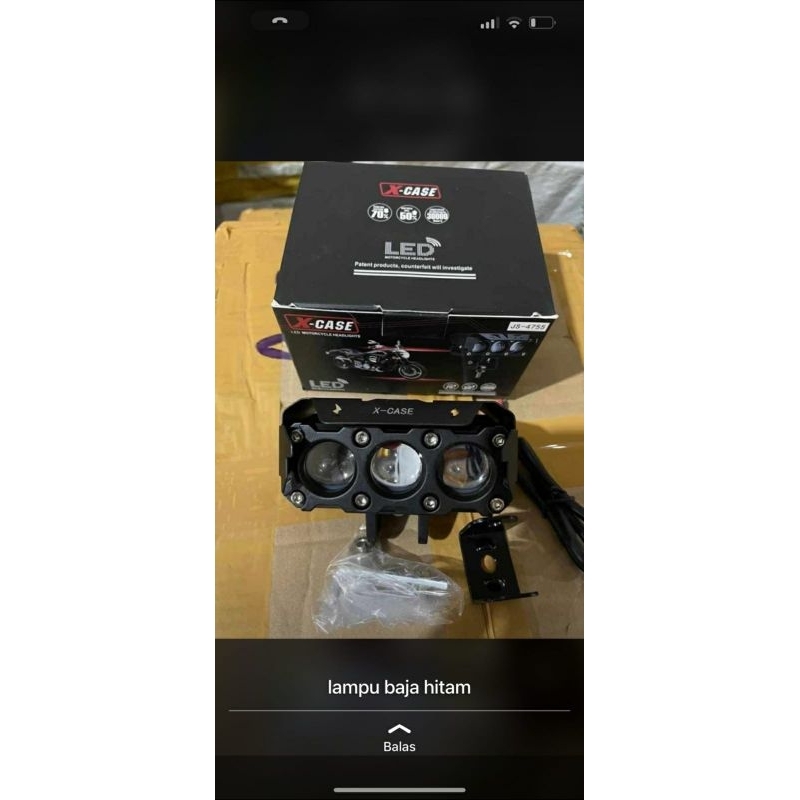 Lampu tembak 3 mata x case