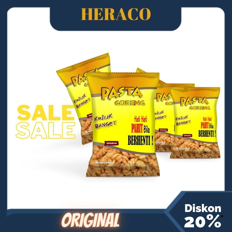 

makaroni spiral ORIGINAL 100 gr / pasta goreng HERACO / snack / snack gurih