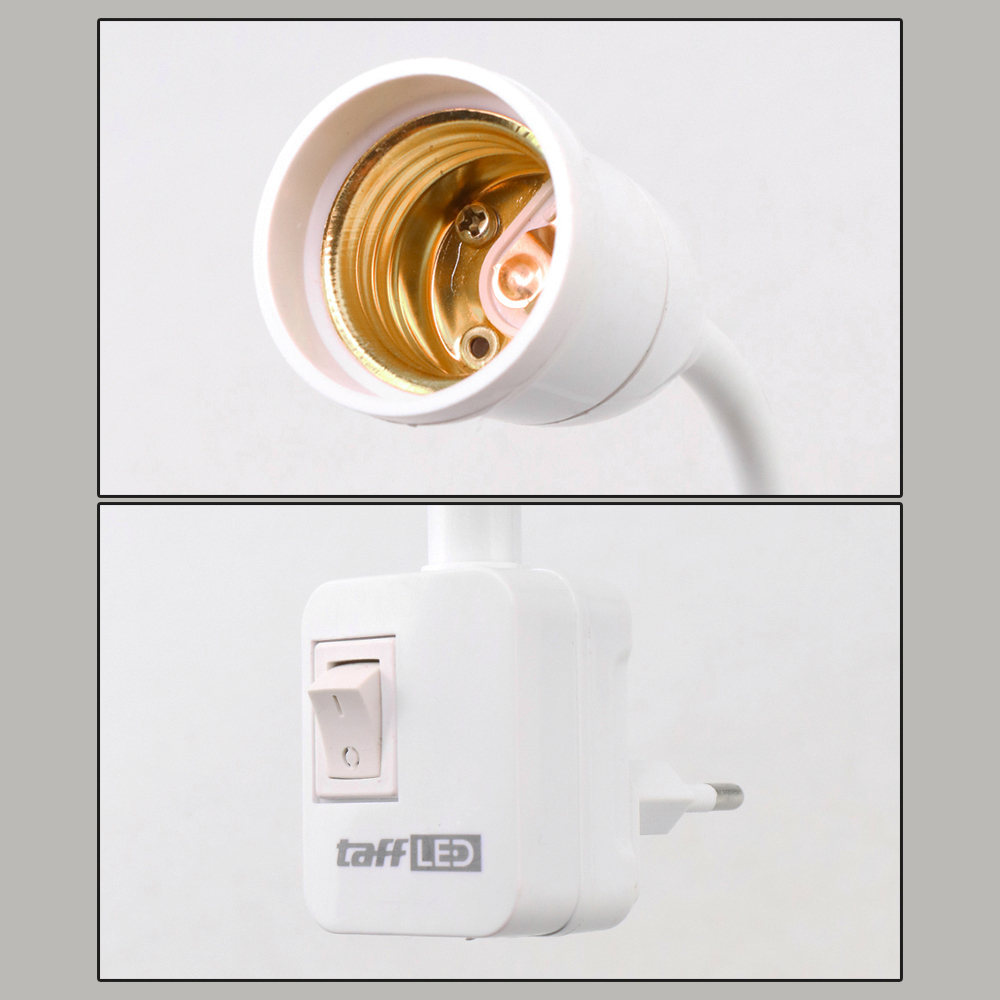 Fitting Lampu Bohlam LED EU Plug with Switch 220V 25A E27 - HF-666