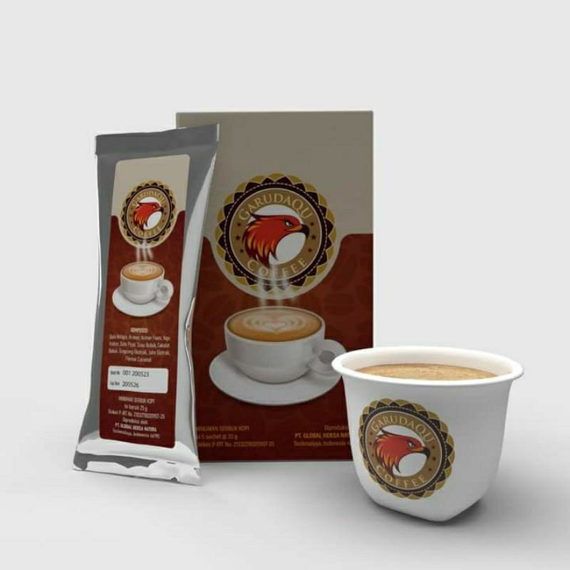 Ekstrak Kopi + Gingseng Korea GARUDAQU COFFEE 1 Box Isi 5 Sashet