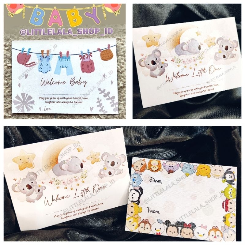 WELCOME BABY GREETING CARD/KARTU UCAPAN WELCOME NEWBORN BABY