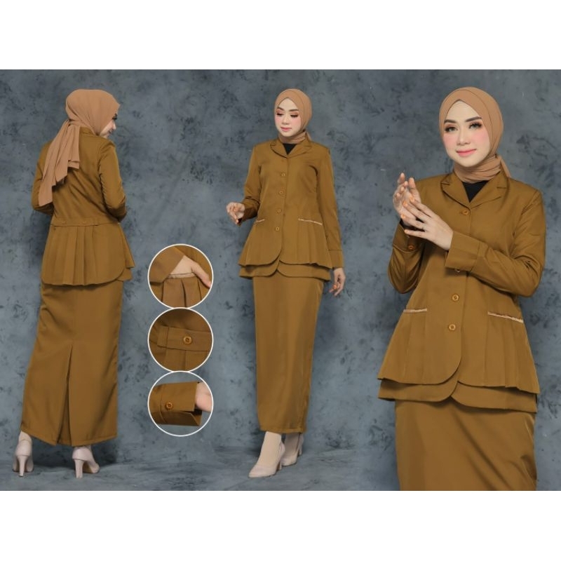 blazer wanita seragam dinas Pemda baju Pemda seragam khaki seragam dinas ASN PNS baju khaki