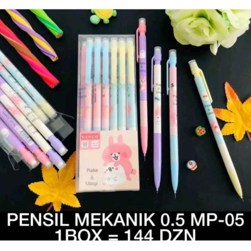 

Pensil mekanik karakter per pcs / pensil mekanik piske & usagi 0,5 (1 pcs)