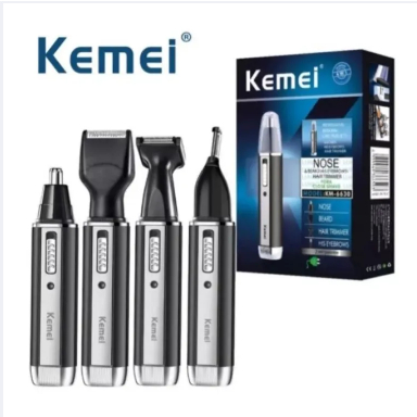 Kemei KM-6630 Alat Cukur Elektrik Jenggot Kumis Bulu Hidung 4 in 1