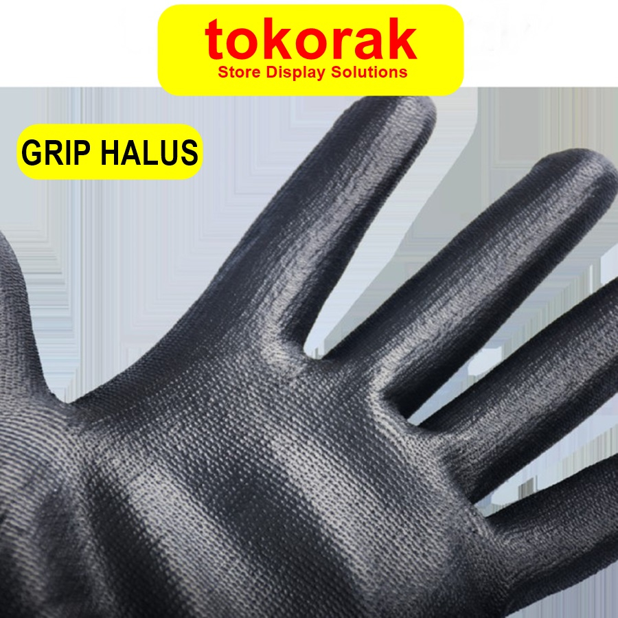 SARUNG TANGAN SAFETY PU KENMASTER GUNTER GLOVE SARUNG TANGAN KERJA MEKANIK GRIP GT 3001 1001 SIZE L SARUNG TANGAN KERJA