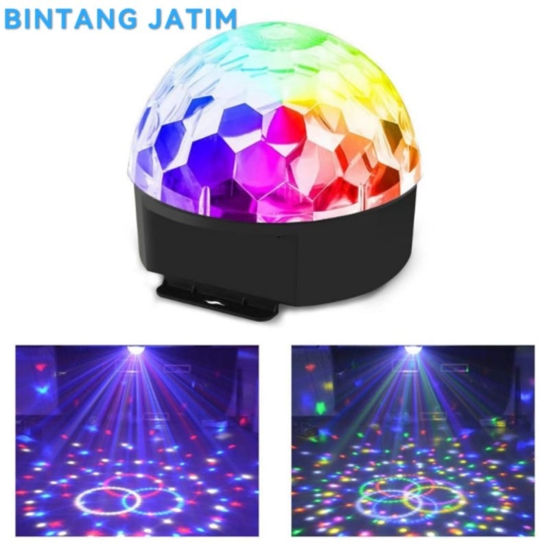 Crystal Magic Ball Disco Led 20W - Lampu Disco Led Warna Warni Untuk Pesta