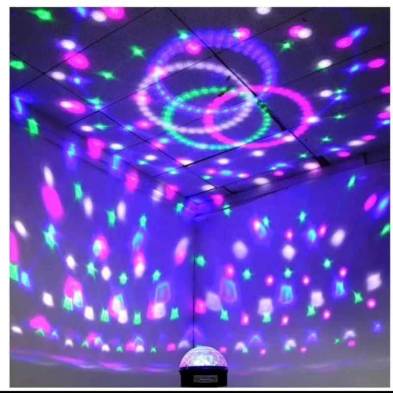 Crystal Magic Ball Disco Led 20W - Lampu Disco Led Warna Warni Untuk Pesta