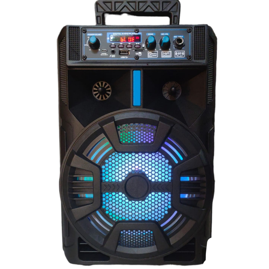 speaker bluetooth karaoke Fleco F-8606 LED AB Bonus Mic Wireless Speaker meeting