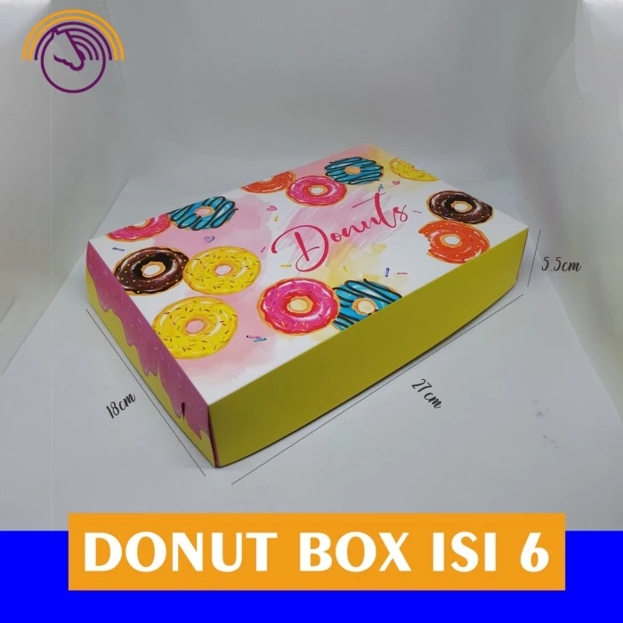 

Box Donat - Box Kue - Box Brownies - Donut Box - Kotak Dus Donat - Isi 6