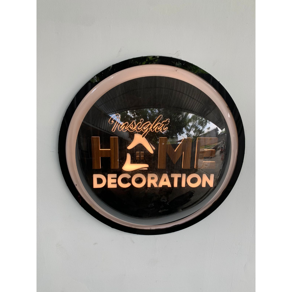 CUSTOM LOGO NYALA SIGNAGE ACRYLIC DOME 50CM / BISA CUSTOM LOGO SIGN