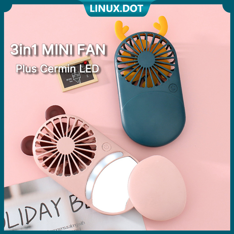 Portable Mini Fan Beauty Mirror Fan With Bracket USB Fan