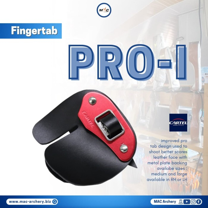 Cartel Pro I Fingertab - Finger Tab Panahan Cartel - Fingertab Busur Panah Panahan