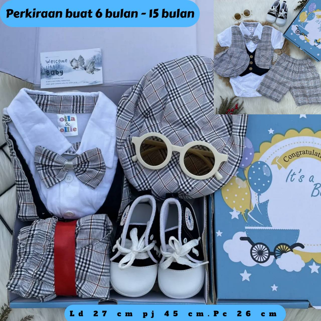 Hampers Setelan Bayi laki laki Jumper bestseller / gift bayi / Kado Lahiran