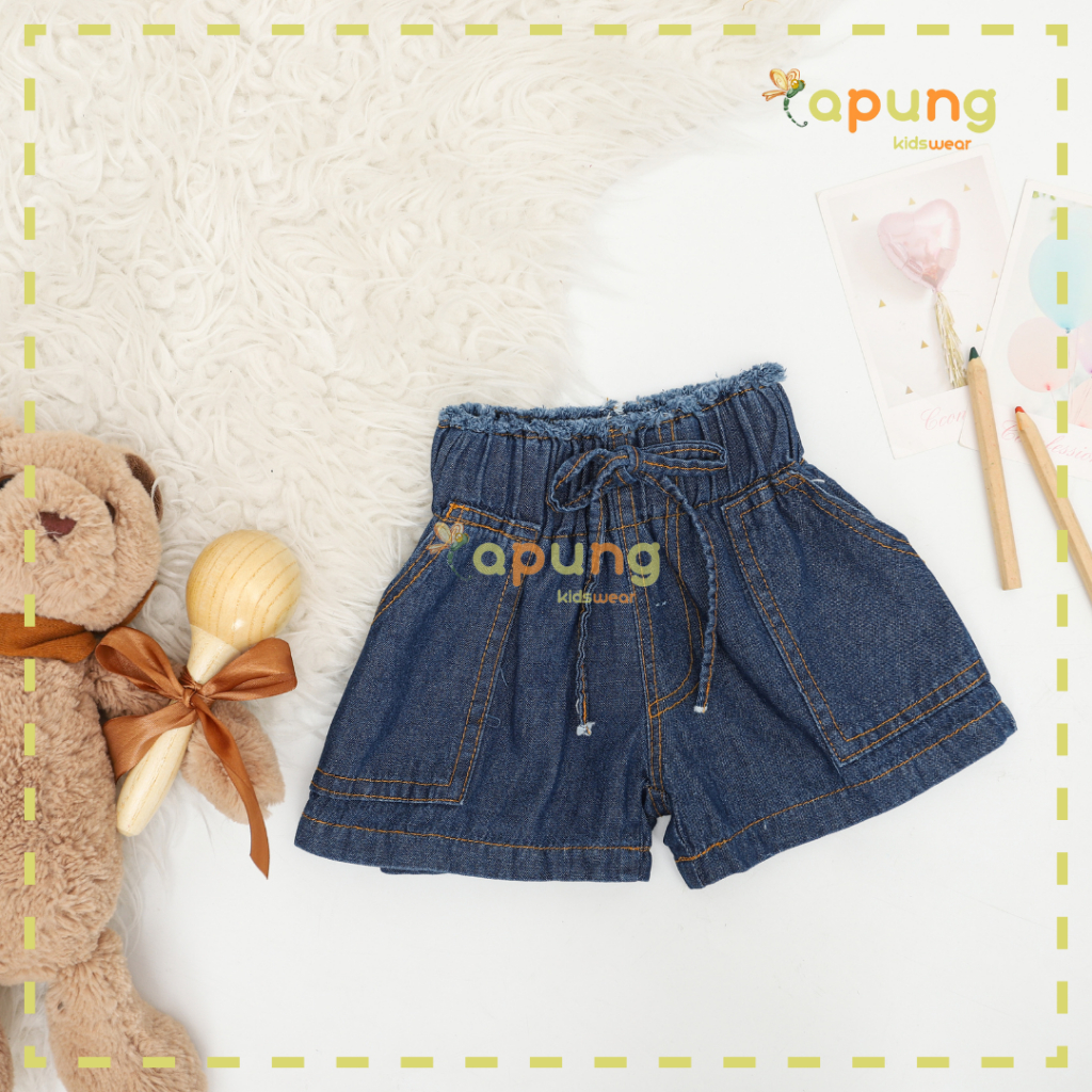 (Capung Kidswear) Hotpants Viona Jeans Anak Perempuan 1-6 Tahun