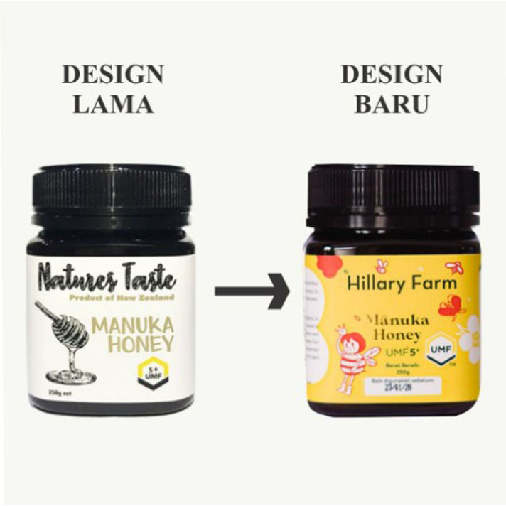 Hillary Farm Manuka Honey UMF 5+ 250gr - Free Sendok Kayu