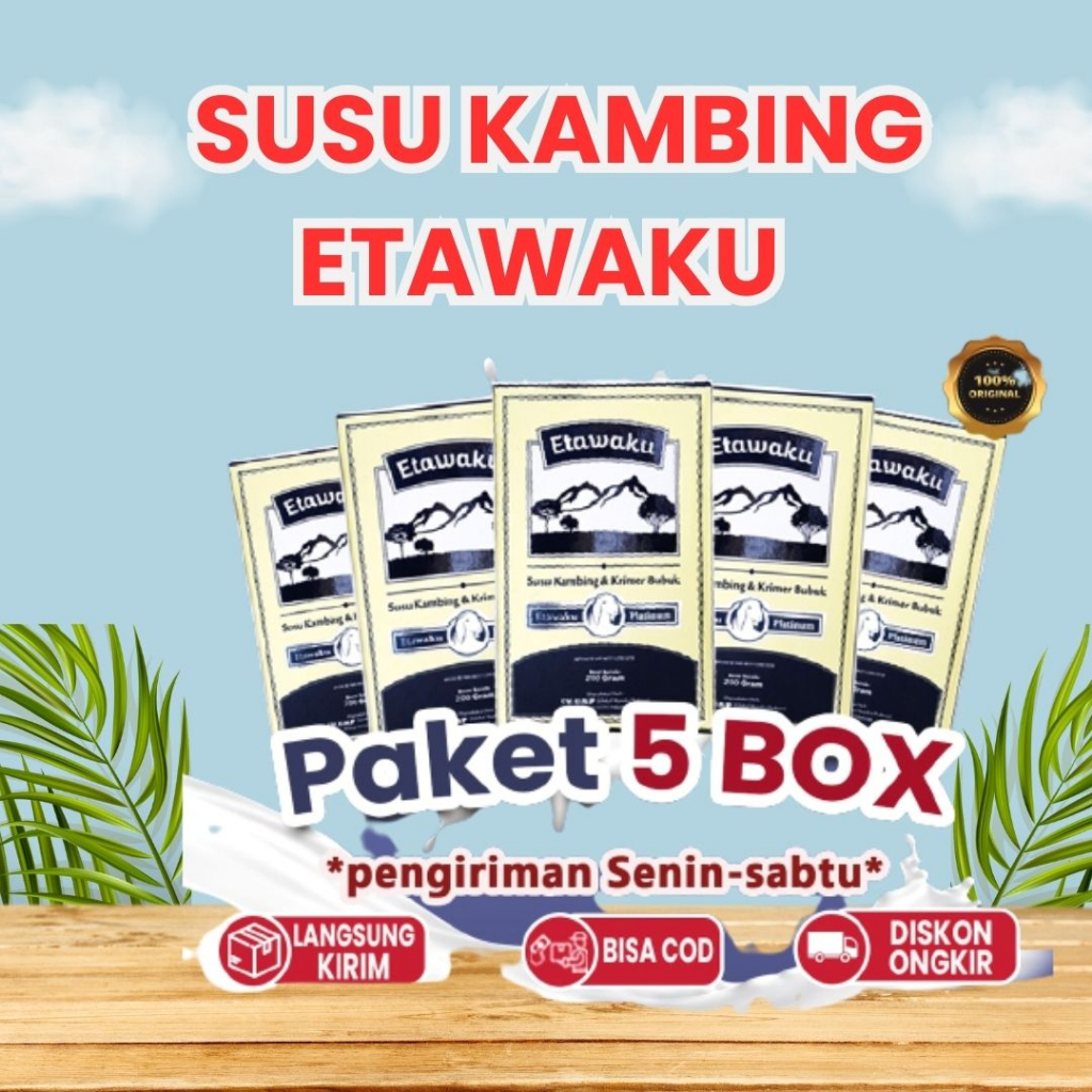 

5 Box Etawaku - Susu Kambing Bubuk Provit Etawa Tingkatkan Daya Tahan & Imunitas Tubuh Jaga