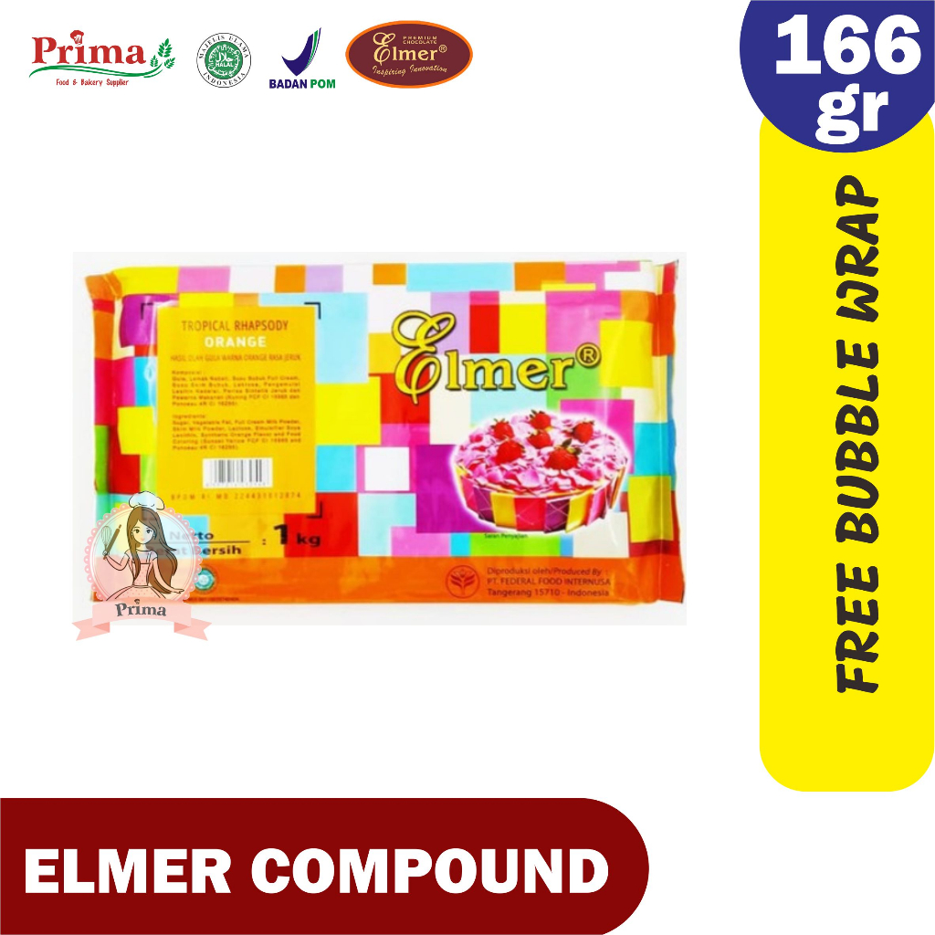 

Chocolate compound - ELMER trop orange (potongan 200gr)