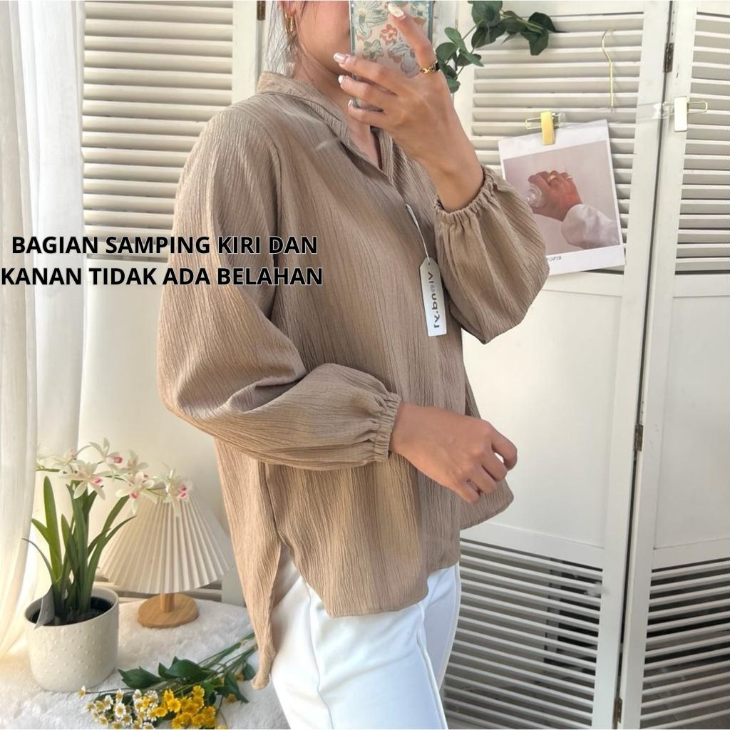 Atasan Wanita LadyCrush / Kemeja Cewek Korea / Blouse Lengan Panjang 143