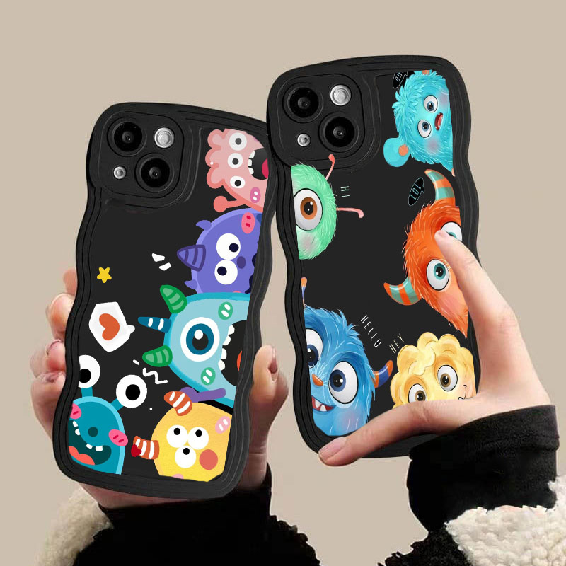 Case Hitam Gelombang Monster [GB02] Realme C51 C53 C55 10 C33 C35 C30 C31 C21 C20 C21Y C25Y C20 C15 