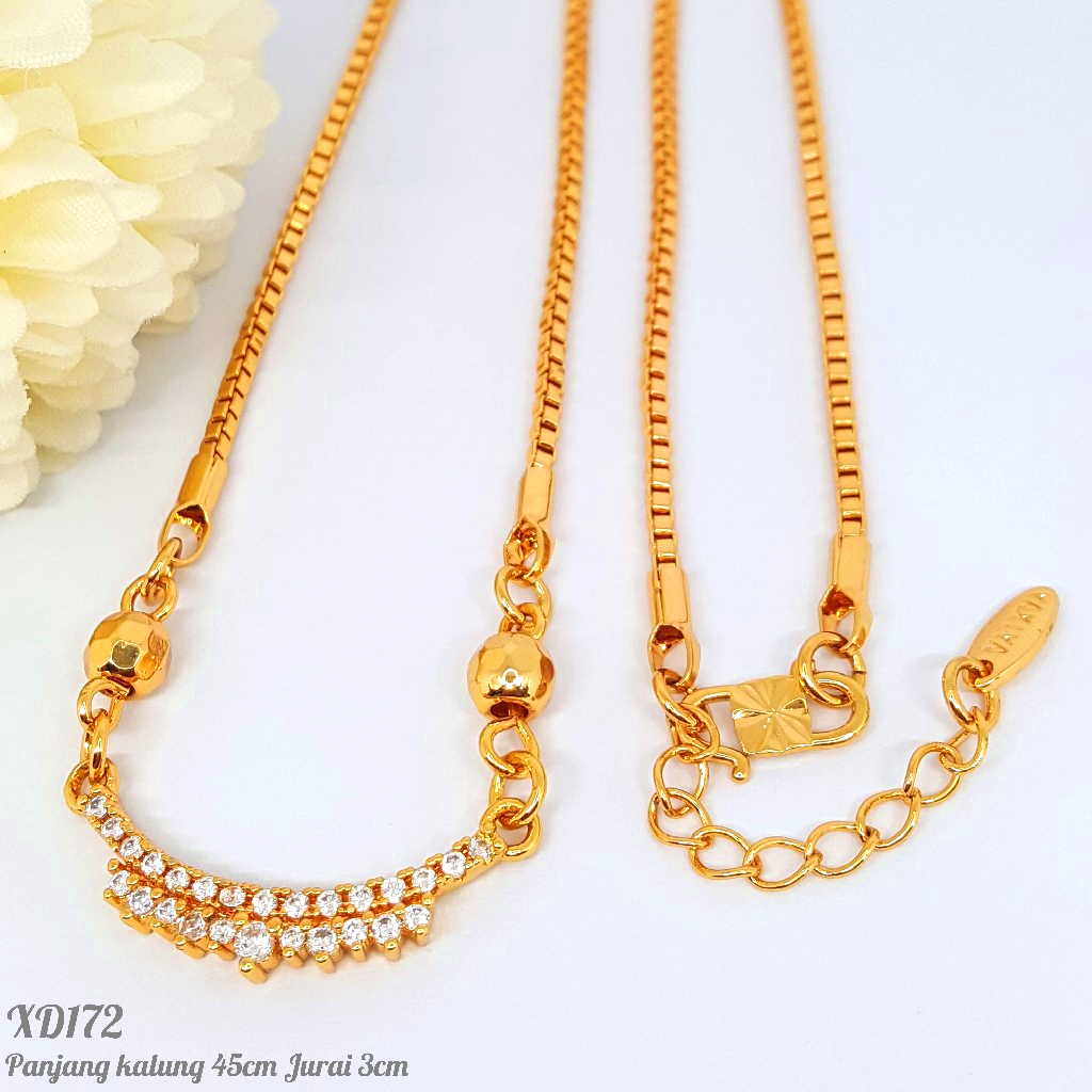 PGX Kalung Wanita Xuping Aksesoris Fashion Perhiasan Lapis Emas XD177