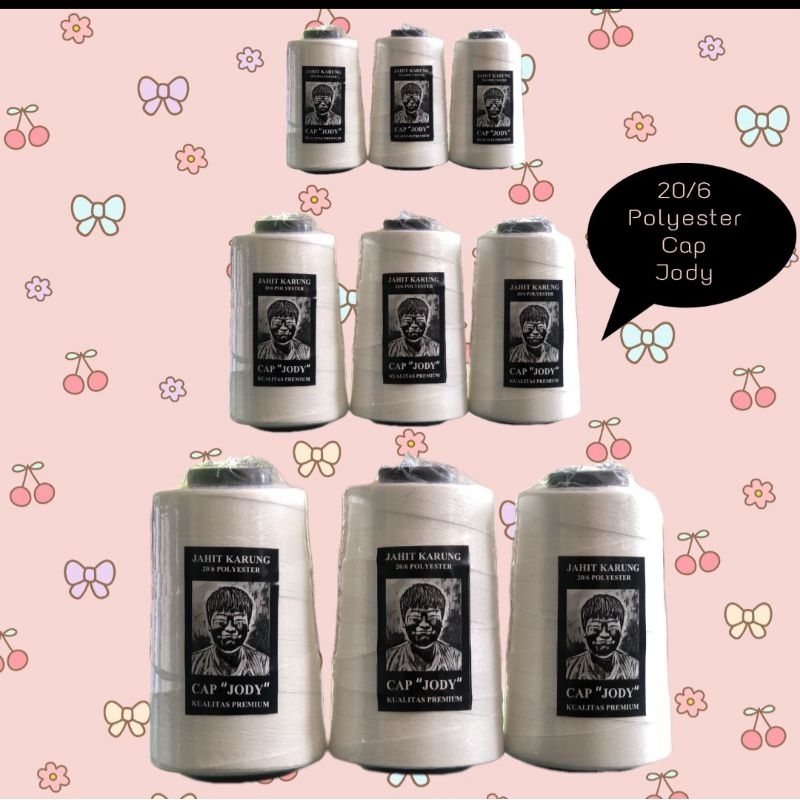 Benang Jahit Karung 20/6 Polyester Cap Jody // 200Gram