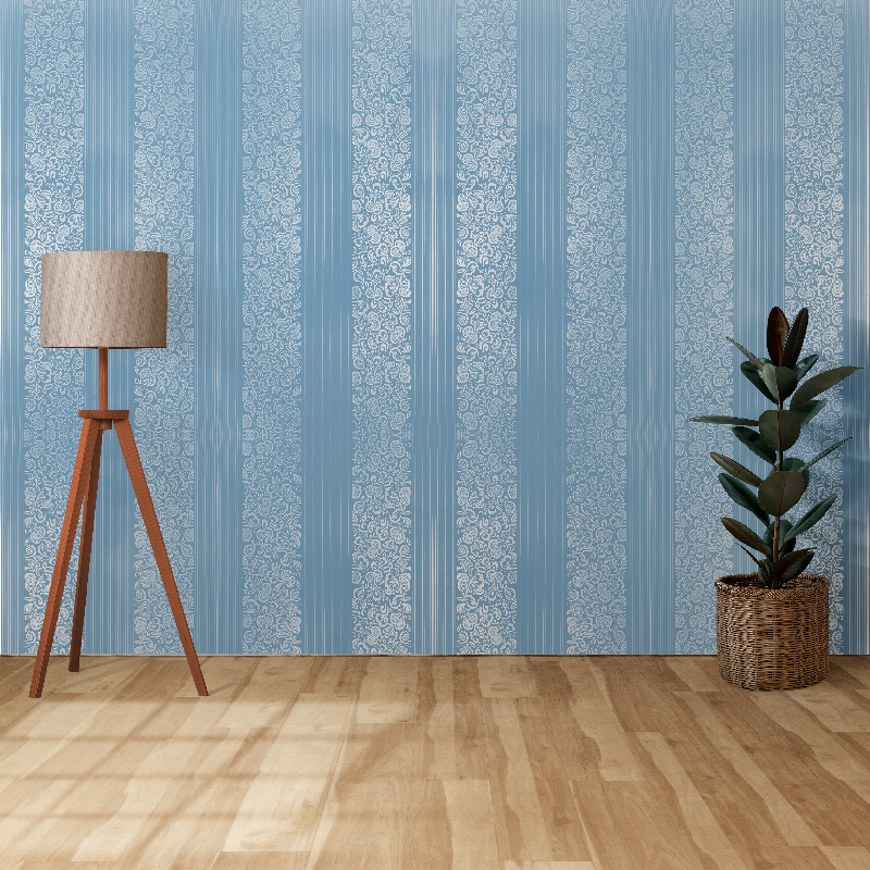 Wallpaper stiker dinding hiasan dekorasi dinding dan dekorasi rumah dekorasi kamar motif salur hijau ukuran 9m