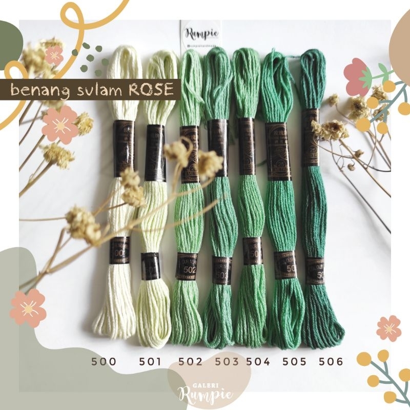[ROSE] Benang Sulam Embroidery Rose - Hijau (Katalog II)