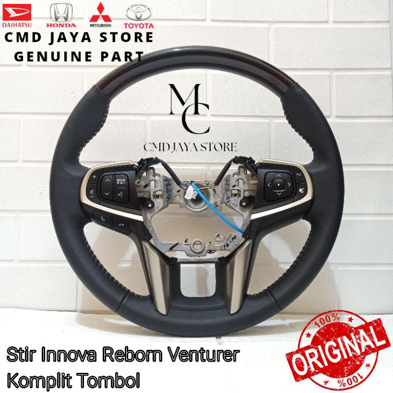 Stir / Lingkaran Stir Innova Reborn Venturer Komplit Tombol Original Toyota