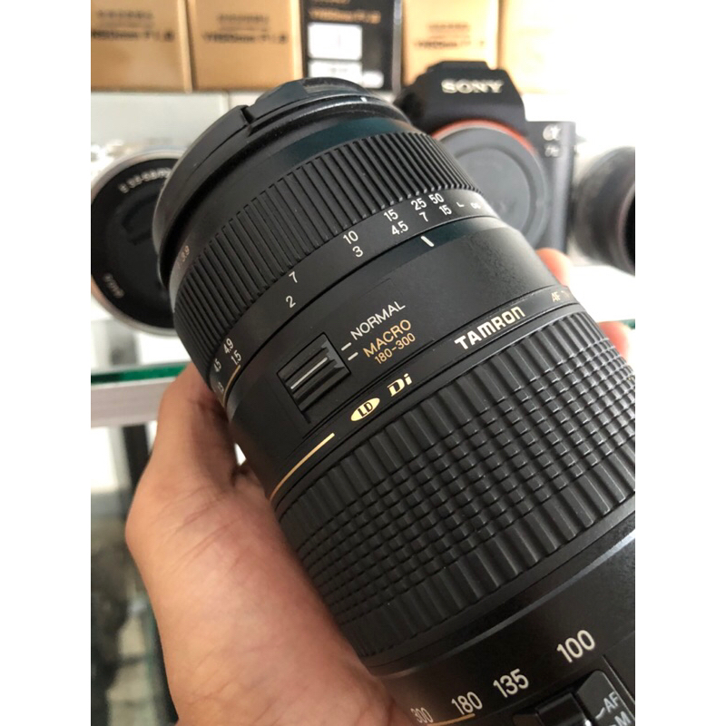 lensa canon tamron AF 70-300 1:4-5.6 telle macro (1:2)+lap lensa +silica gell