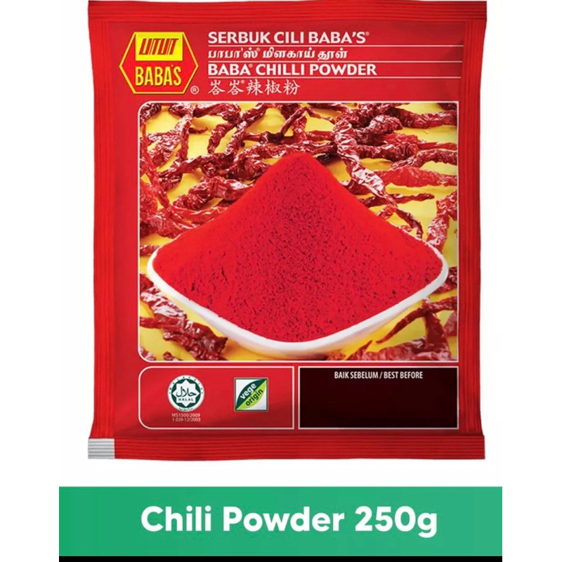

XMASTER BABAS CHILLI POWDER 250GR SERBUK CILI BABAS SERBUK CABAI BABAS 250GR MALAYSIA