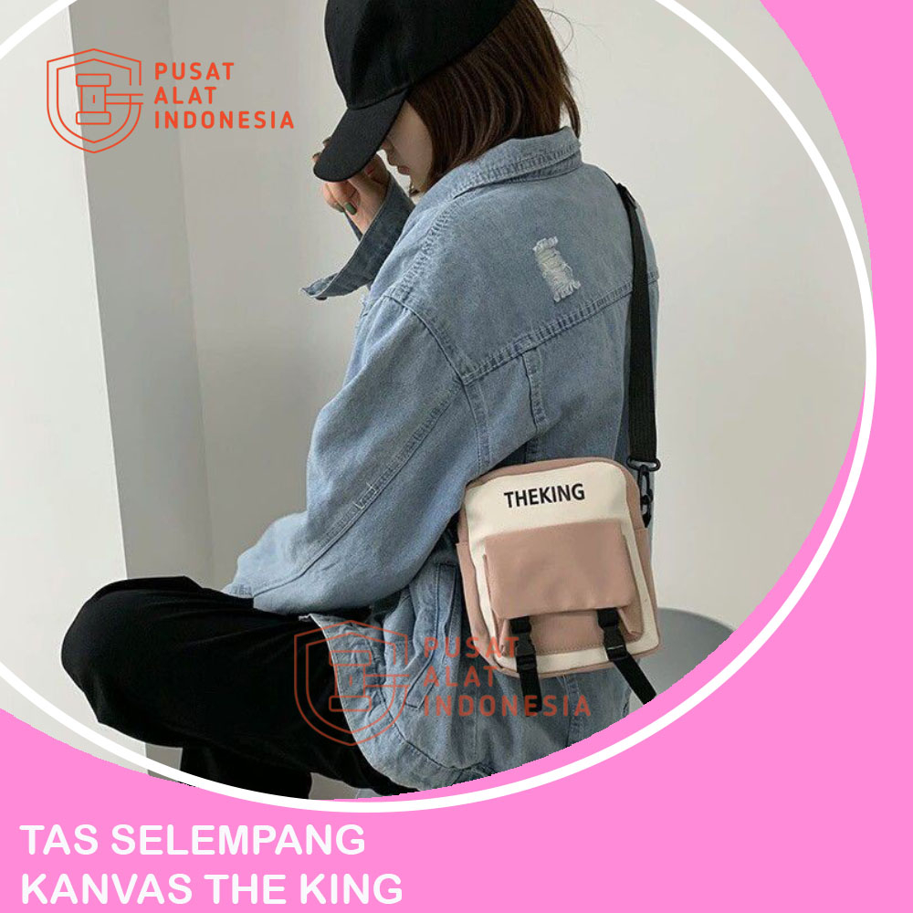 TAS SELEMPANG KANVAS WANITA THE KING SR221 TAS ANAK PEREMPUAN