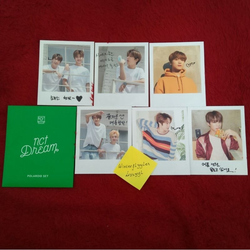 nct dream summer vacation kit sumvac photocard polaroid pc  jeno jaemin renjun chenle haechan jisung