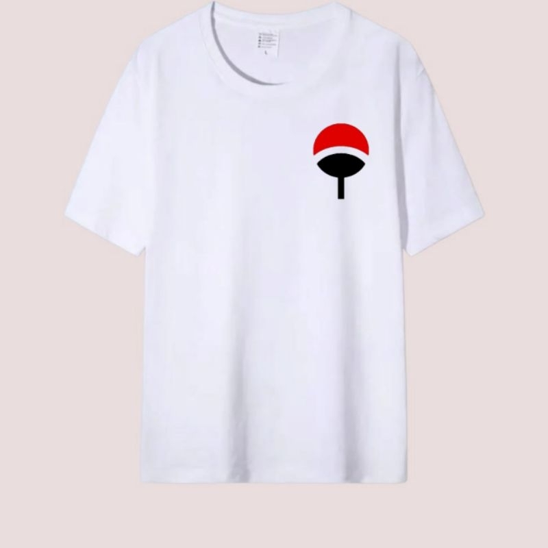 Kaos pria atasan oblong dewasa baju kaos pria lengan pendek baju cowok LOGO KLAN UCHIHA